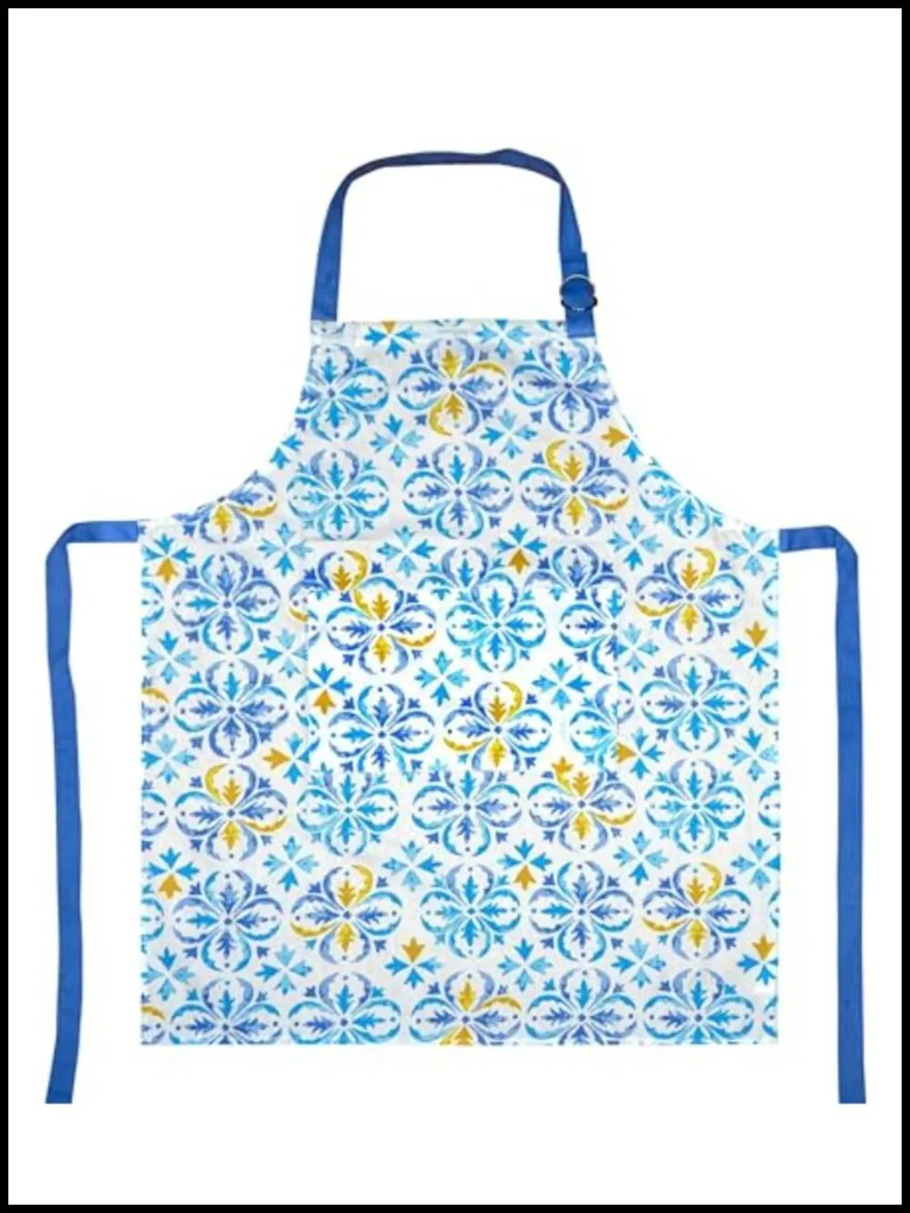 100% Cotton Kitchen Bib Apron with Pocket Adjustable Neck Long Ties